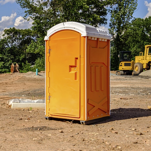 can i customize the exterior of the porta potties with my event logo or branding in Huntsburg